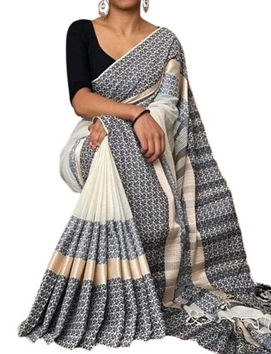 Pure Cotton Begumpuri Khadi Saree