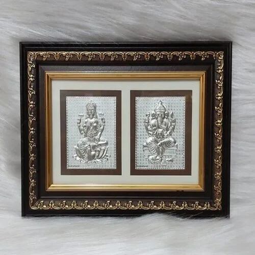 Silver Laxmi Ganesh Frame