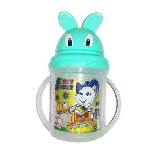 Two In One Baby Sipper - Plastic, Multi Color | For 3-12 Months & 1-2 Years, Printed Design, Perfect Size for Little Hands