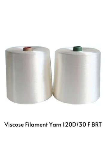 Viscose Filament Yarn 120D/30 F BRT CF - 120 Denier, Bright Lustre, Bright White, Eco-Friendly Material | Durable, Plain Design for Knitting