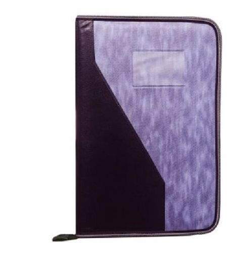 Zipper Closure Leather File Folder