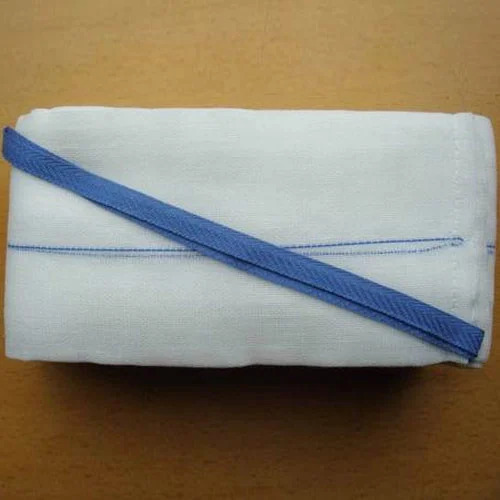 Abdominal Mop - Cotton 30x30 cm White 6 Plies | Premium Absorbency and Versatile Cleaning Solution