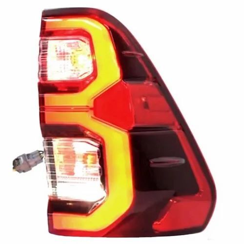 Automotive Tail Lamps - Plastic, LED Bulbs, Color: Red with White, Yellow and Red Lighting | High Visibility, Weather-Resistant, Easy Installation
