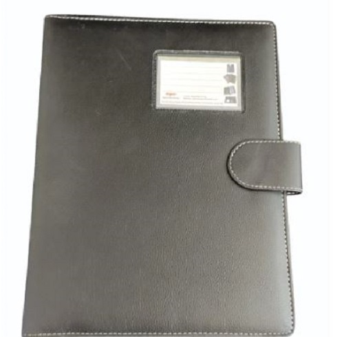 Black Magnetic Lock Conference File Folder - Tear Resistant Material, Various Sizes, Lightweight, Spacious Design for Document Carrying