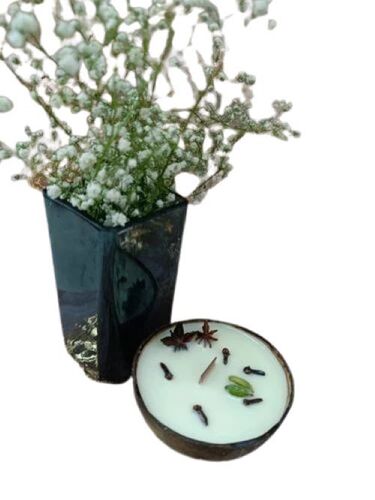 Coconut Shell Candle - Soy Wax 3 Inch Dark Brown | Premium Hand-Poured Art Candle Long Burning Eco-Friendly Design Soothing Aroma Elegant Packaging