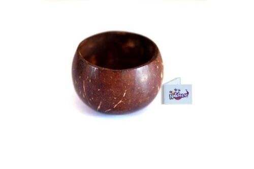 Coconut Shells Curry Bowl - 150 ml | Premium Handcrafted Weather Resistant Durable Structure with Rustic Finish Ventilation Holes Hollow Interior & Hanging Loop for Art and Collectible Use