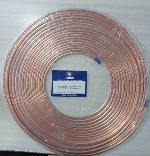 Copper Gas Pipe - Alloy Seamless Design, Brown Color with Manual Polish Finish | Corrosion-Resistant, Flexible, Heat-Resistant for High Durability and Efficient Gas Flow
