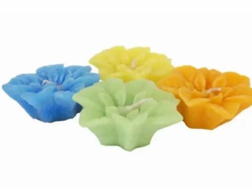 Designer Flower Wax Candles