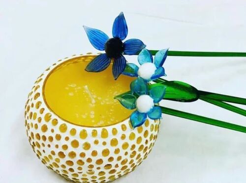 Glass Candle - Soy Wax, 3.8 Inch Height and 3 Inch Diameter, White and Yellow | Long Burning, Natural Wax, High-Quality Wick, Hand-Poured, Elegant Design, Soothing Aroma, Calming Scent, Eco-Friendly, Premium Packaging