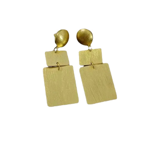 Gold Plated Square Earrings