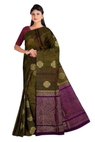 Handloom Kora Cotton Saree