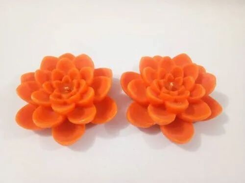 Art Candle - Soy Wax, 5 Inch | Premium Handmade Orange Flower Candle, Color Changing with Floral Aroma and Unique Appearance