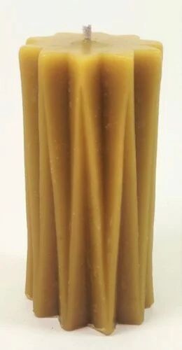 Mustard Pillar Candle