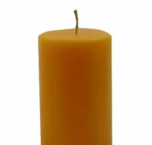 Orange Plain Pillar Candles