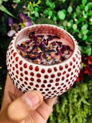 Round Shape Scented Candle - Natural Soy Wax 3.8x3 Inches Long Burning 56 Hours Elegant Hand-Poured Design with Soothing Aroma Eco-Friendly Premium Packaging