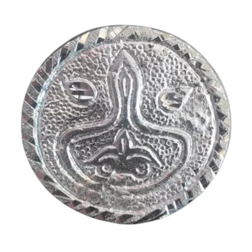 Round Silver Pooja Chowki