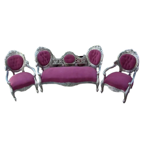 Silver 5 Seater Sofa Set