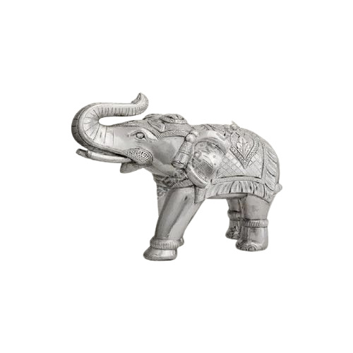 Silver Coated Elephant Statue