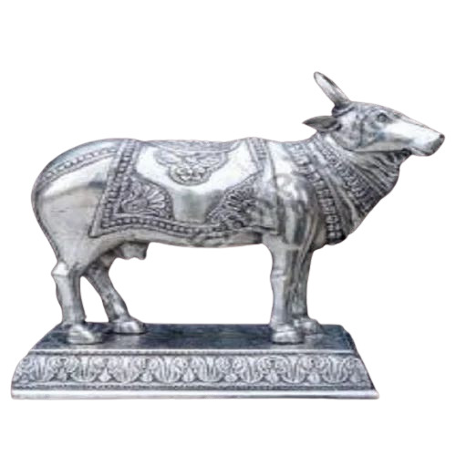 Silver Coated Nandi Statue