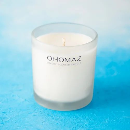 Soy Wax White Frosted Glass Scented Candles