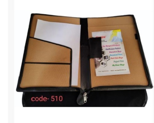 Zipper Conference File Folder - Tear Resistant Plastic, Various Sizes | Lightweight, Easy to Clean, Ideal for Safely Storing Documents, Great for Gifting