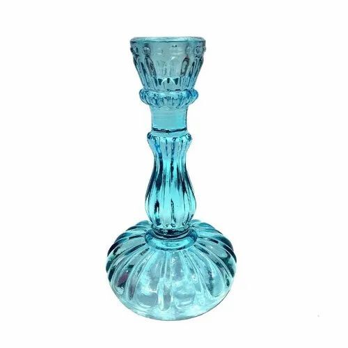  8" Inch Glass Color Candle Stand