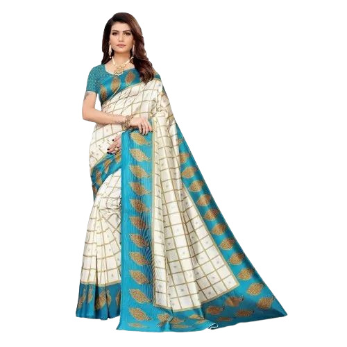 Art Silk Saree - 6 m Length with 0.80 m Blouse Piece, Multi Color Printed Design | Casual Wear, Machine Washable, Ideal for All Seasons