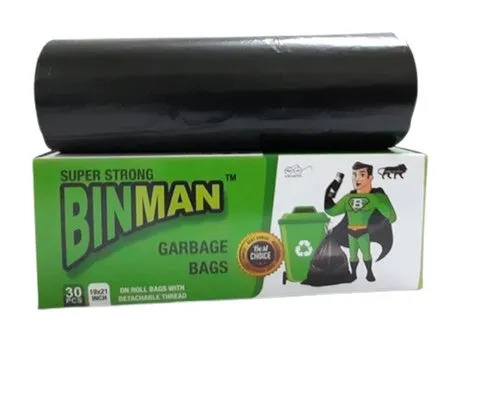 Binman Black Garbage Bag - Material: Pe