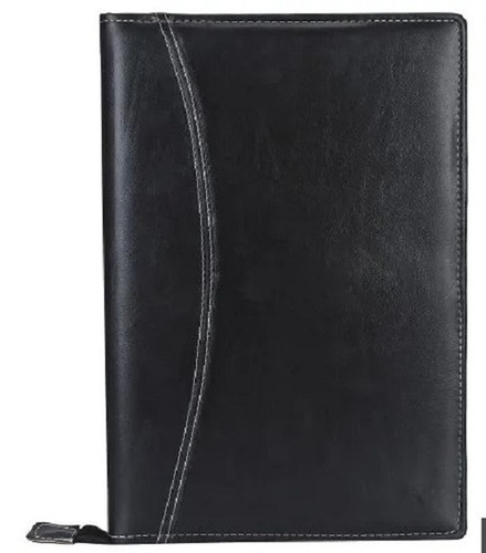 Black Leatherette Document File Folder - Leather Material, 12x9 inches, Black Color | Easy to Clean, Long-Term Safe Document Storage