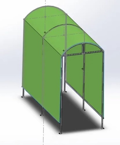 Disinfection Cabin - Iron Material for Office Use | Green Color, Designed for Human Safety