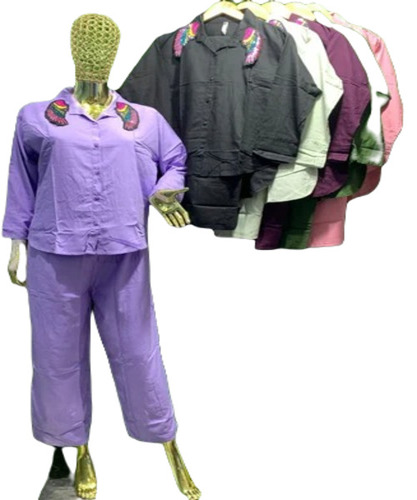 Cotton Co-Ord Set - XXL Regular Fit Modern Dress, Breathable Purple Fabric | Quick Dry, No Fade, Full Sleeves