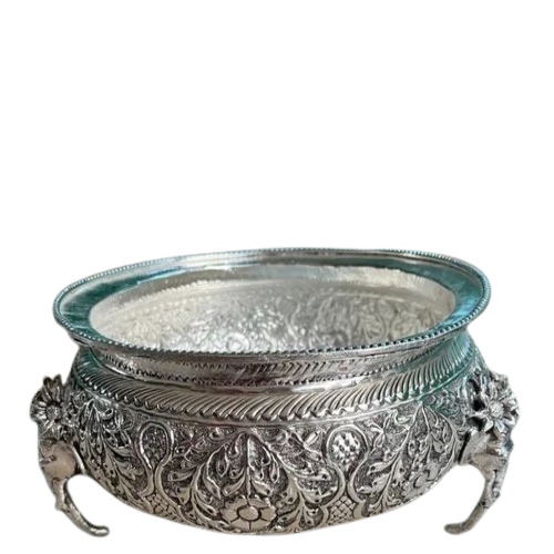 Designer German Silver Elephant Trunk Urli