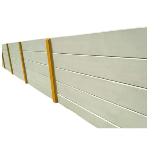 RCC Compound Wall - 6 Feet Height, 50 mm Thickness, Grey Matte Finish | Durable Boundary Wall & Site Office Solution