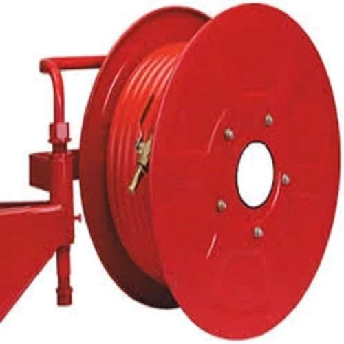 Fire Hose Reel Drum - Metal, 30 m | Leak Proof, Corrosion Resistant, 180 Degree Rotation, Color Coated