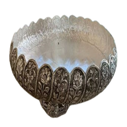 German Silver Big Flower Cut Urli