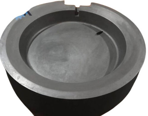 Graphite Crucible - High-Density Graphite, High-Carbon Composition, Round Shape, Silver Color for Industrial Melting Furnace