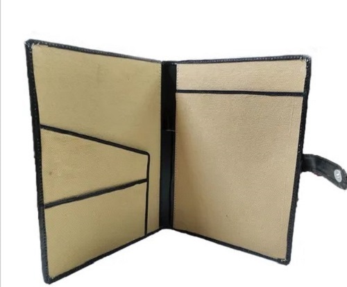 L Pocket Leather Conference Folder - Leather, Spacious Design, Various Colors | Easy to Carry, Ideal for Long-term Document Storage and Gifting