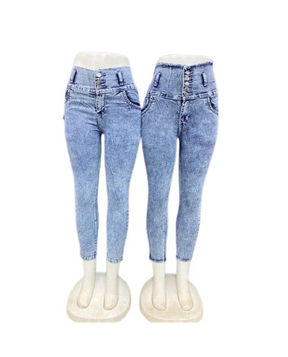 Skinny Jeans - Superior Denim Material, High Waist Fit, Blue Color | Washable, Breathable, Quick Dry, Anti Wrinkle