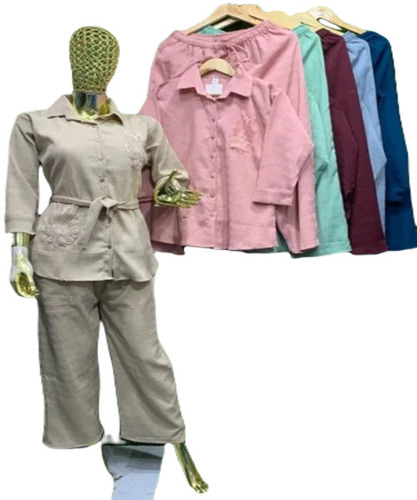 Ladies Cotton Peach Co-Ord Set - XXL Regular Fit, Breathable & Quick Dry, Full Sleeves, Modern Plain Design