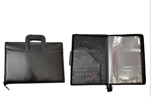 Leather Handle Document Folder