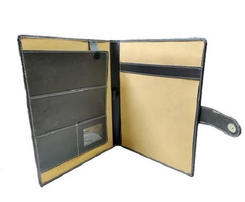 Leatherette Document File Folder - Tear Resistant Material Easy to Clean and Carry | Various Colors Available Plain Pattern