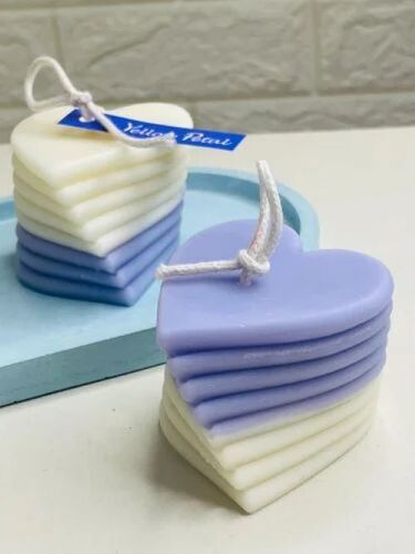 Love Heart Pillar Candle
