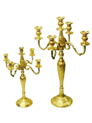 Metal Golden Candle Stand