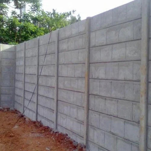 Modular RCC Compound Wall - Durable Precast Construction, Natural Surface Treatment | Easily Assembled Boundary Wall & Site Office