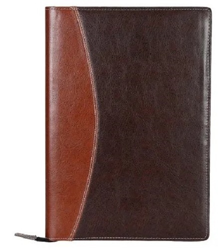 Plain Leather Portfolio File Folder - Leather Material, Various Colors | Easy to Clean, Ideal for Long-Term Document Storage