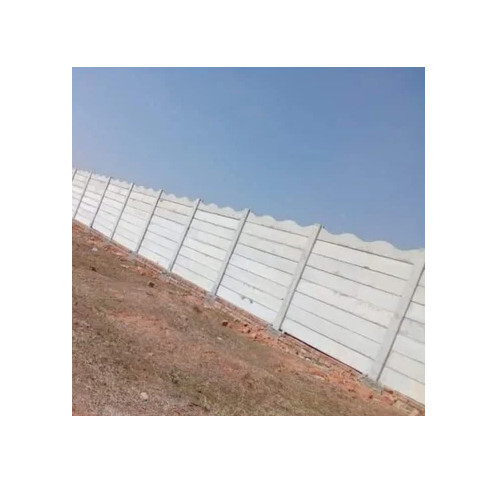 Precast Compound Wall - 6 Feet Height, 4 Inch Thick Concrete | Grey Color, Water Absorption Resistant, Prefab Rectangle Design