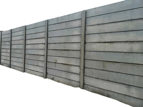 Precast Compound Wall - RCC, 6 Feet Height, 5 Inch Thickness, Rectangular Shape, Grey Color, M20 Grade, Crack Resistant