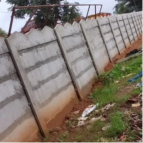 Precast RCC Compound Wall - 5 Feet Height, 4 Inch Thickness, Grey Rectangle | Durable, Crack Resistant, Prefab Design, Natural Surface Treatment