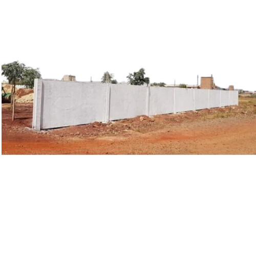 Prefab RCC Compound Wall - 75 mm Thick Precast Design, Durable Plain Matte Finish for Boundary & Site Office Usage