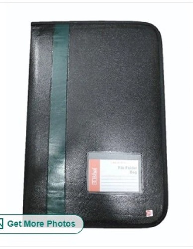 PU Leather Black Portfolio File Folder